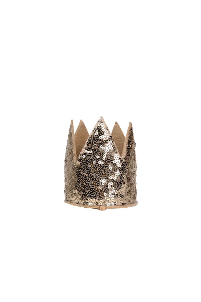 Krone mit goldenen Pailletten