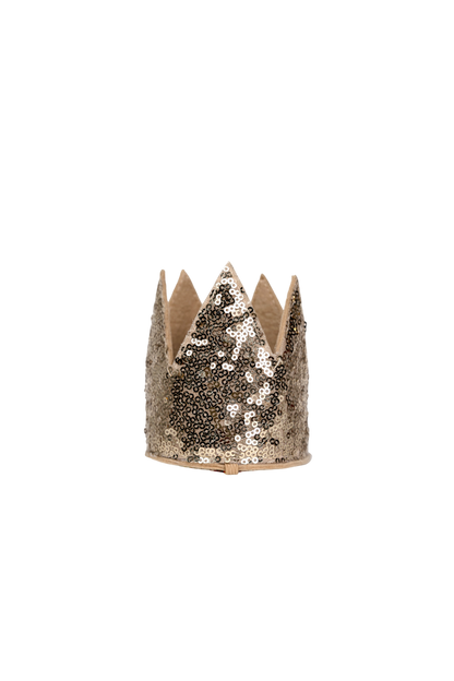 Krone mit goldenen Pailletten