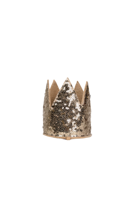 Krone mit goldenen Pailletten