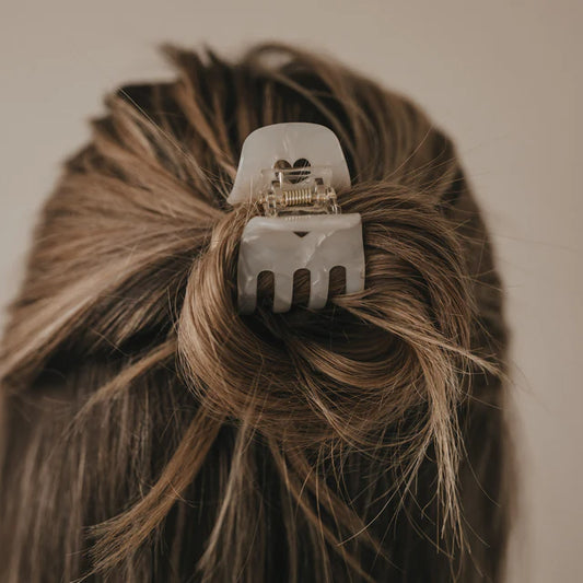 Haarspange 'Herz' klein in Pearl