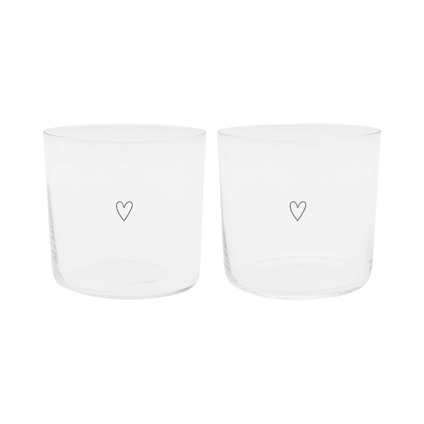 Trinkglas 'Herz' 2er Set 350 ml
