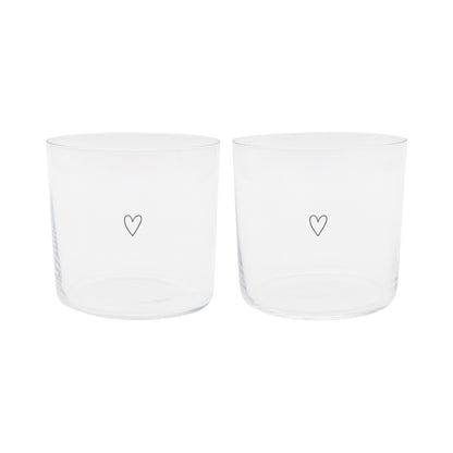 Trinkglas 'Herz' 2er Set 350 ml