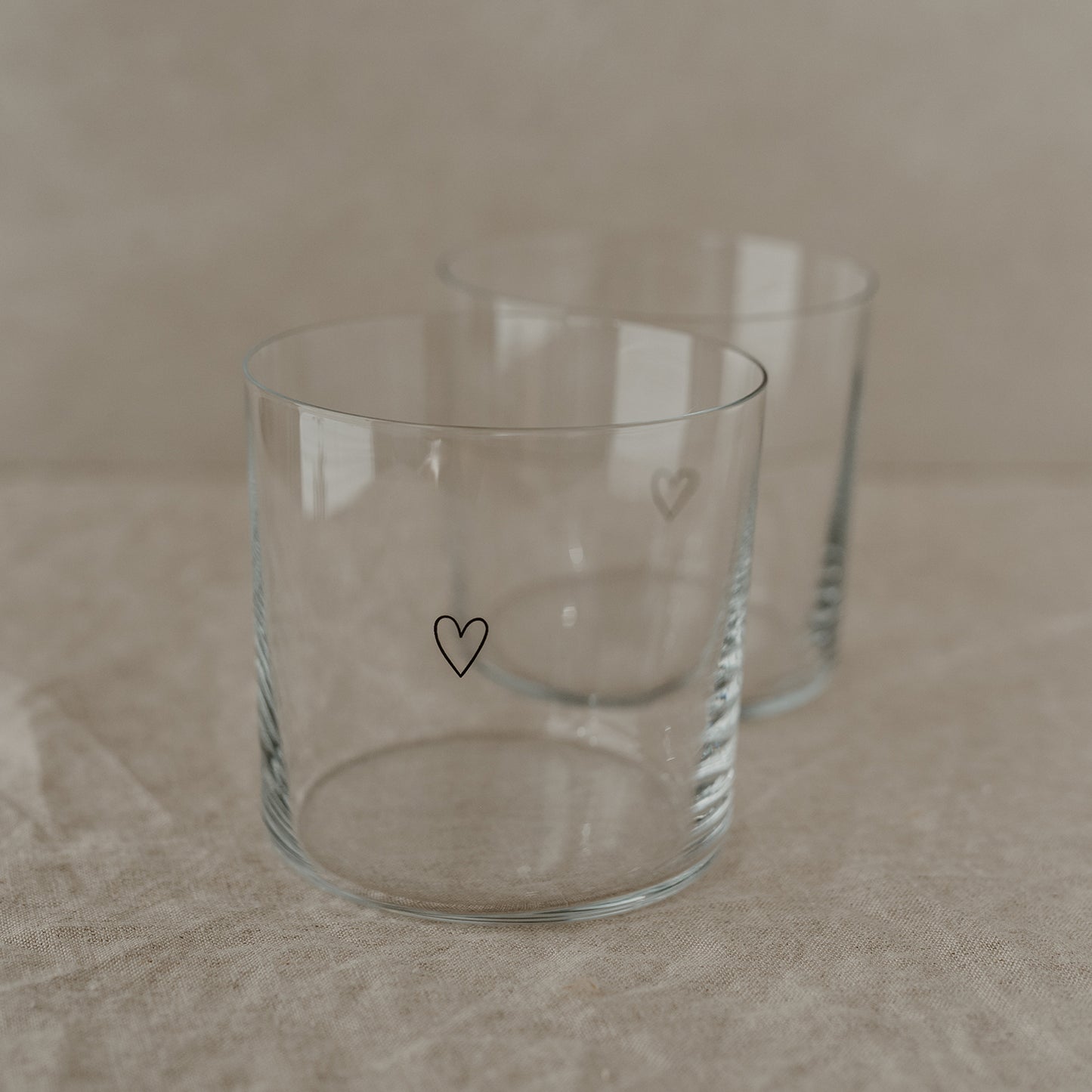Trinkglas 'Herz' 2er Set 350 ml