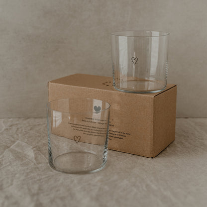 Trinkglas 'Herz' 2er Set 350 ml
