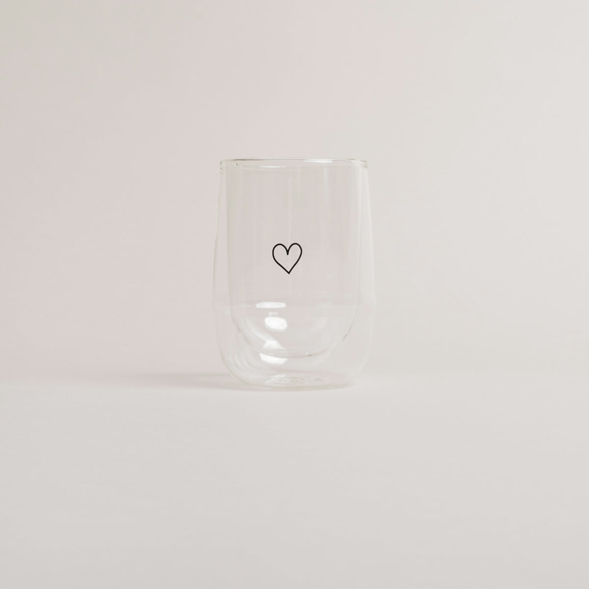 Doppelwandiges Glas 'Herz' 300 ml