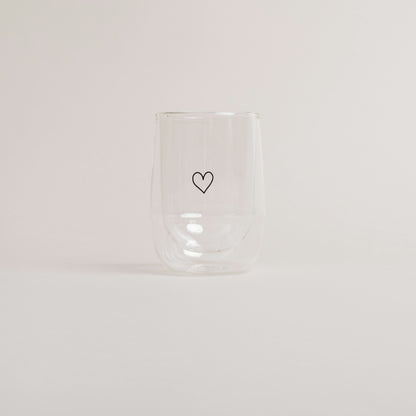 Doppelwandiges Glas 'Herz' 300 ml