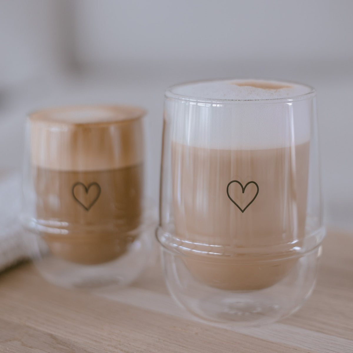 Doppelwandiges Glas 'Herz' 300 ml