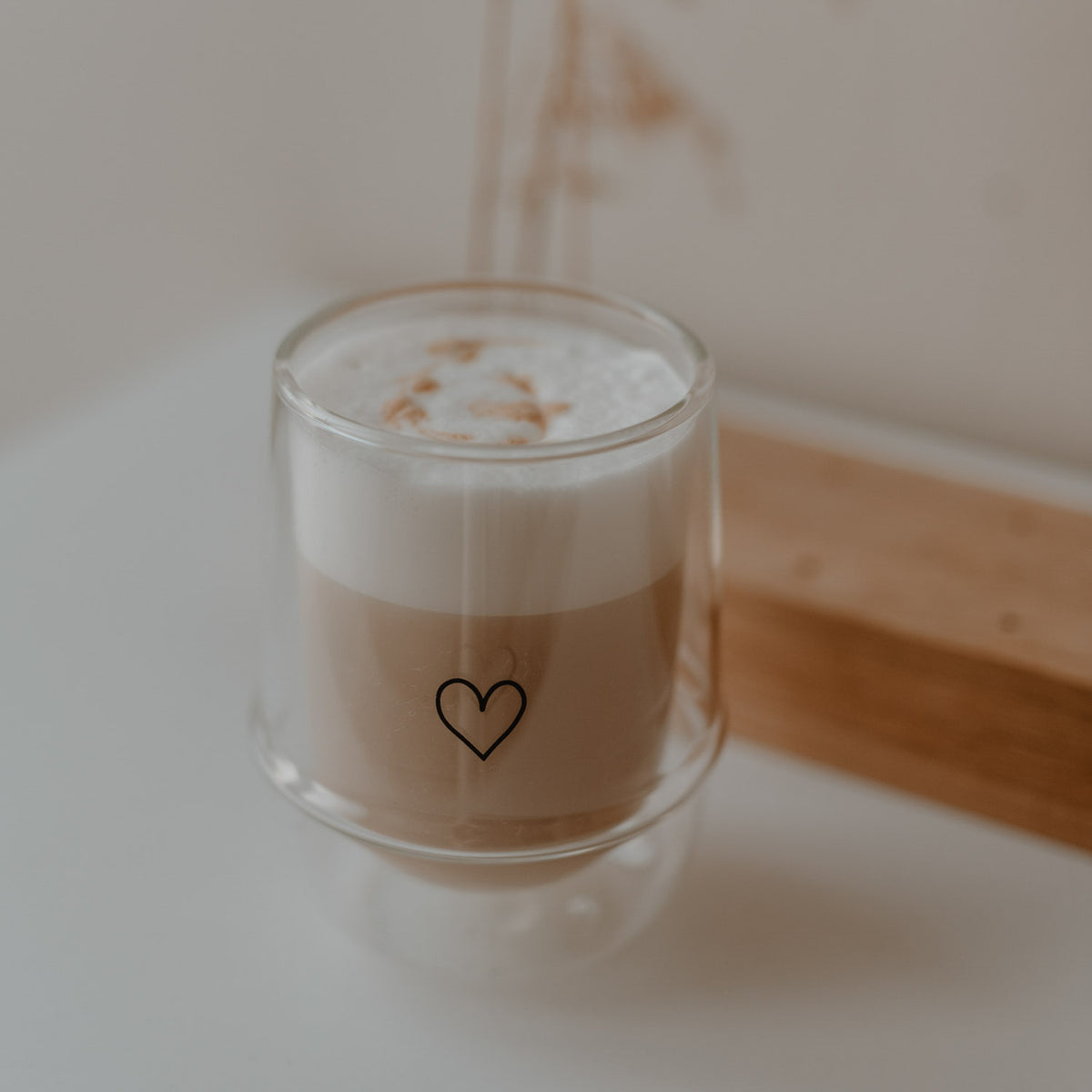 Doppelwandiges Glas 'Herz' 300 ml