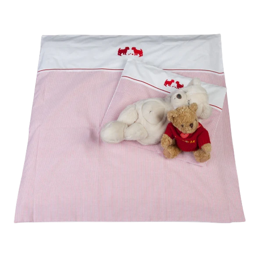 Petit Filou Kissenbezug 'Plisch und Plum' Rot