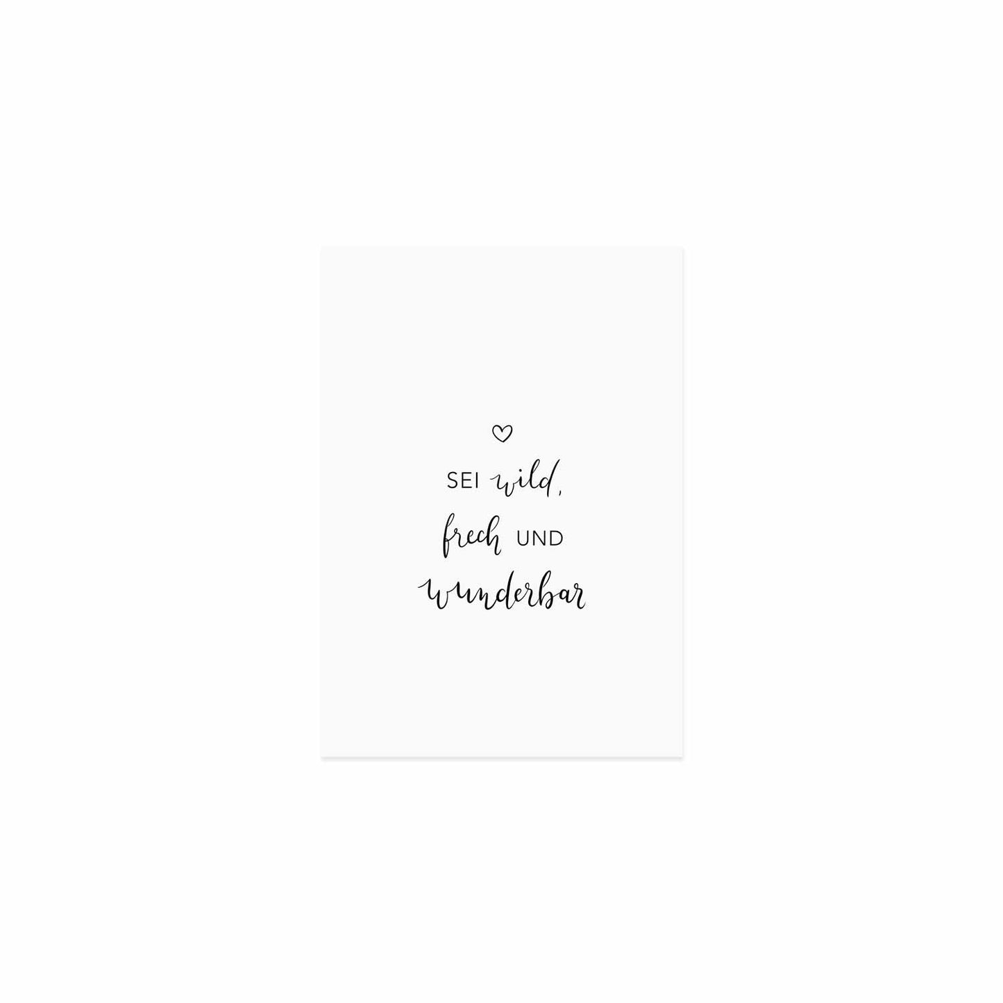 Postkarte Sprüche 'Wild&Frech'