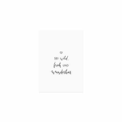 Postkarte Sprüche 'Wild&Frech'