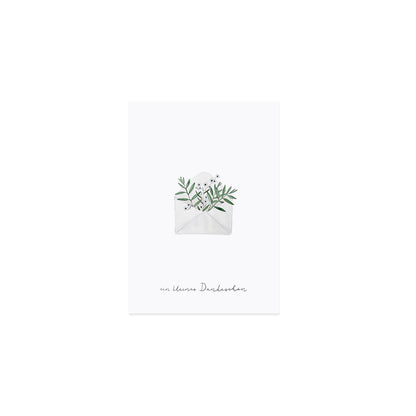 Postkarte Danksagung 'Blumenumschlag'