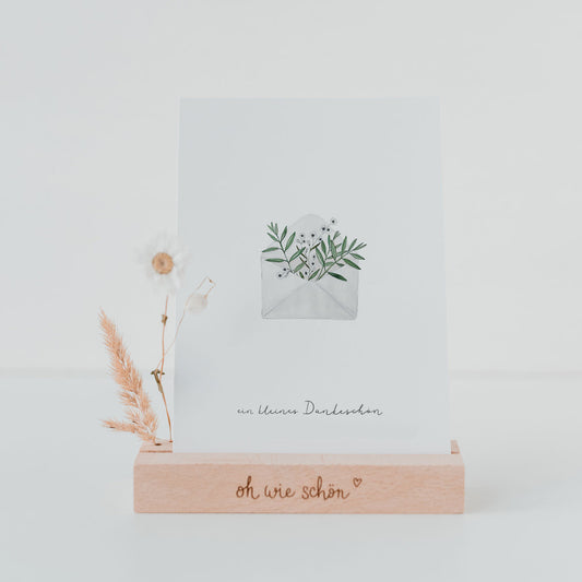 Postkarte Danksagung 'Blumenumschlag'