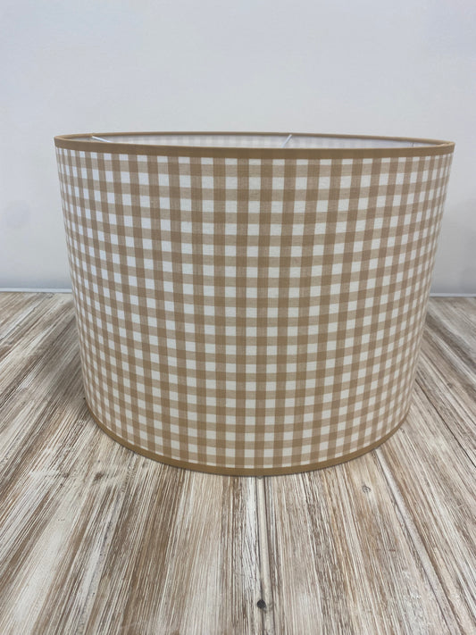 Taftan Hängeleuchte 'Karo Beige'