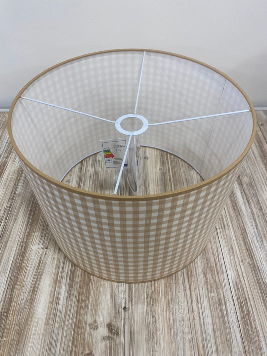 Taftan Hängeleuchte 'Karo Beige'