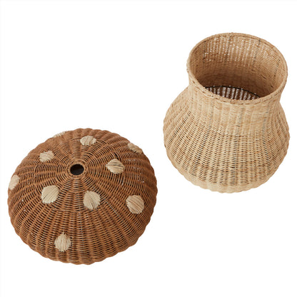 'Mushroom Basket' Pilzkorb Natur