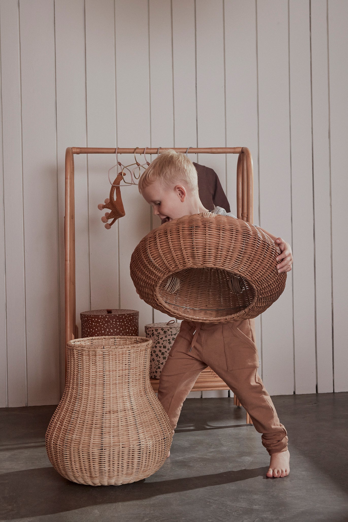 'Mushroom Basket' Pilzkorb Natur